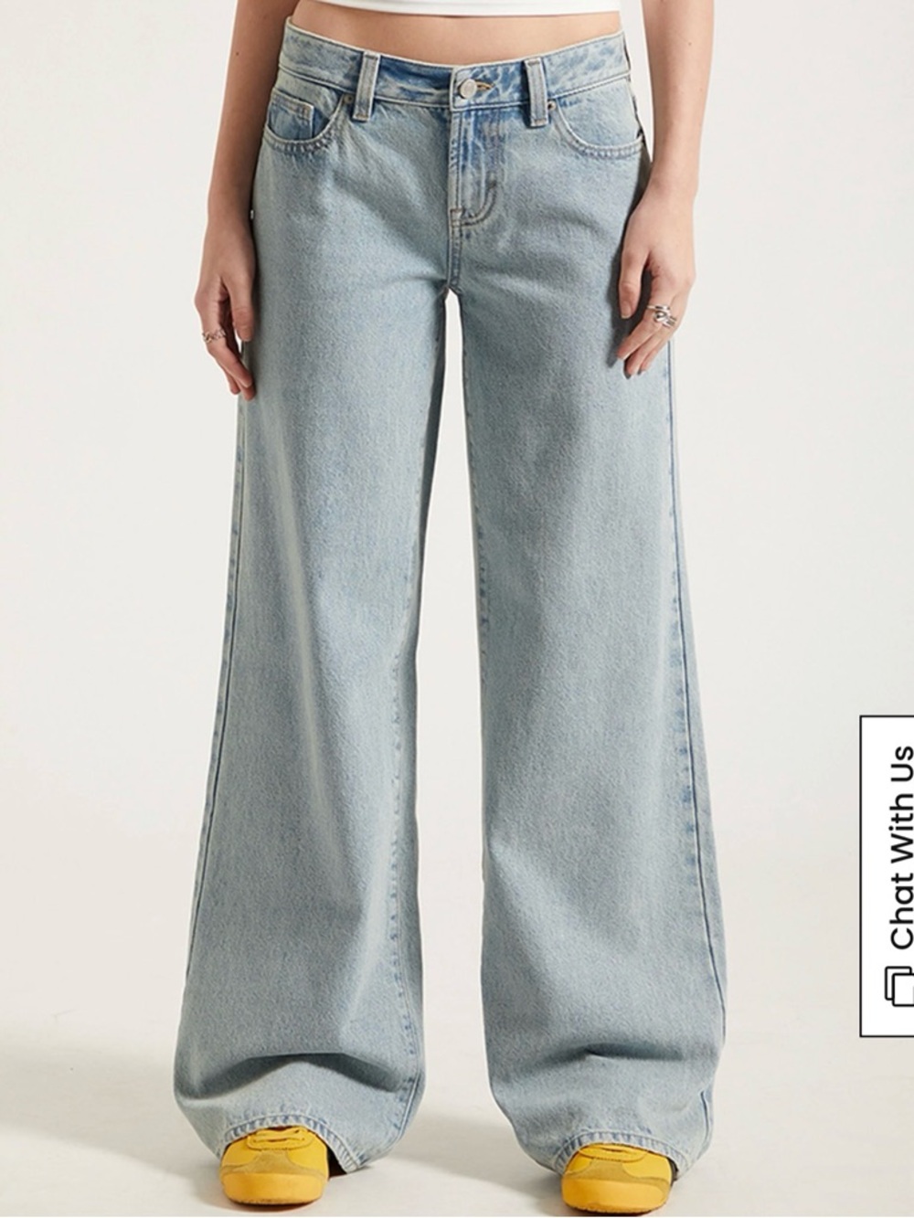 Pacsun Casey Low Rise Baggy Jeans - Light Wash